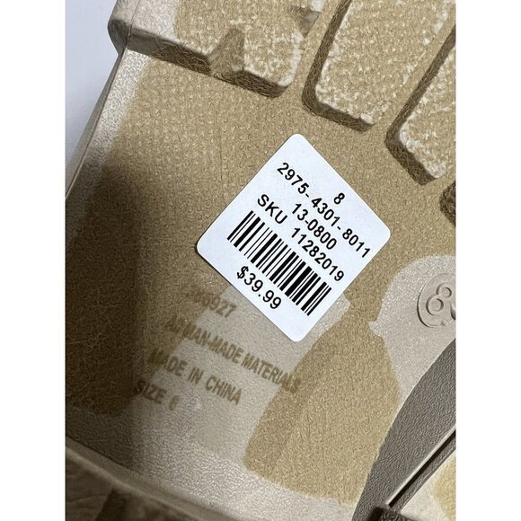 Charlotte Russe Cloth Beige Chunky Heel boots Size 8 - Picture 8 of 11